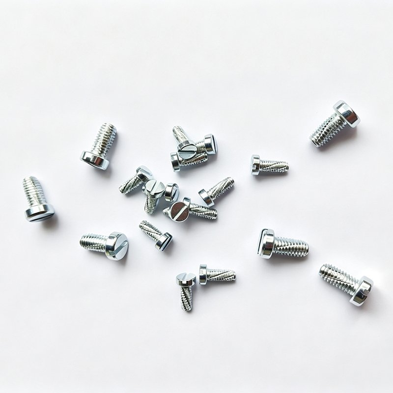DIN 7513 Thread Cutting Screws Self-Tapping Screws (1) We supply four main head styles: DIN 7513 (A) Hexagon Head Thread Cutting Screws DIN 7513 (BE) Slotted Cheese Head Thread Cutting Screws DIN 7513 (FE) Slotted Countersunk Head Thread Cutting Screws DIN 7513 (GE) Slotted Oval Head Thread Cutting Screws